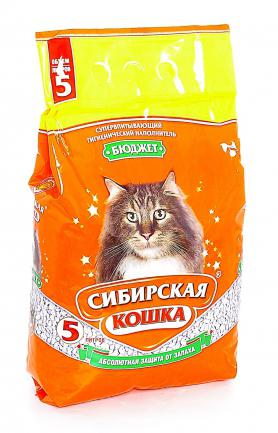 Сибирская Кошка впитывающий наполнитель для кошачьего туалета «Бюджет»