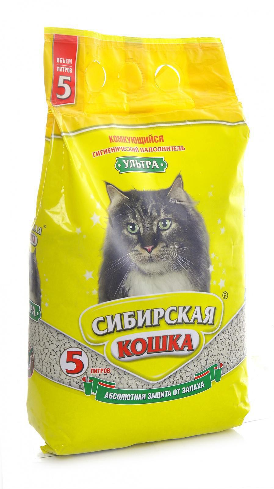 Сибирская Кошка комкующийся наполнитель для кошачьего туалета «Ультра»  купить