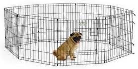 MidWest вольер для собак Life Stages 8 панелей 61х61h см с дверью-MAXLock черный