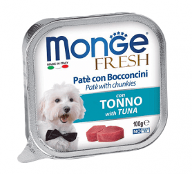Monge Консервы для собак PATE e BOCCONCINI con TONNO со вкусом тунца