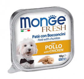 Monge Консервы для собак PATE e BOCCONCINI con POLLO со вкусом курицы