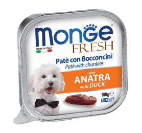 Monge Консервы для собак PATE e BOCCONCINI con ANATRA со вкусом утки