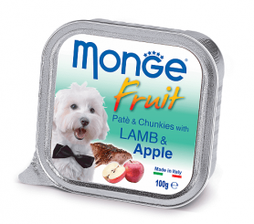 Monge Консервы для собак PATE & CHUNKIES with Lamb & Apple со вкусом ягненок с яблоком