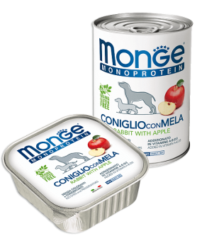 Консервы для собак MONGE CONIGLIO CON MELA с кролик и яблоками
