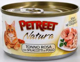 PETREET Консервы для кошек куриная грудка с тунцом